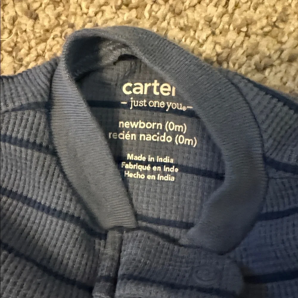 Carters Newborn Boy Footed Sleeper Set of 3 Bundle Lot - Picture 3 of 7